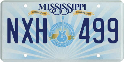 MS license plate NXH499