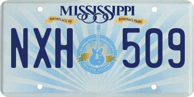 MS license plate NXH509