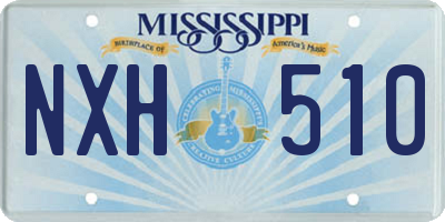 MS license plate NXH510