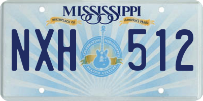 MS license plate NXH512