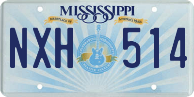 MS license plate NXH514