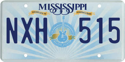 MS license plate NXH515