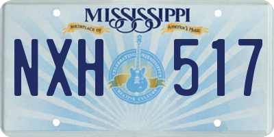 MS license plate NXH517
