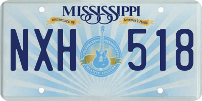 MS license plate NXH518