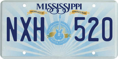 MS license plate NXH520