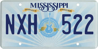 MS license plate NXH522