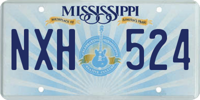 MS license plate NXH524