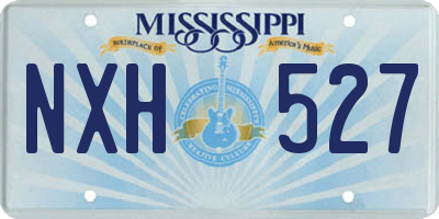 MS license plate NXH527