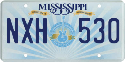 MS license plate NXH530
