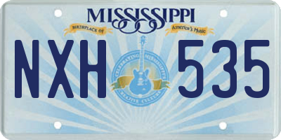 MS license plate NXH535
