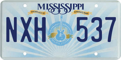 MS license plate NXH537