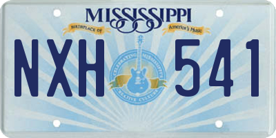 MS license plate NXH541