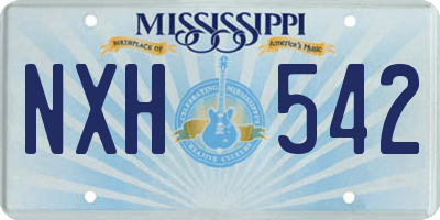 MS license plate NXH542