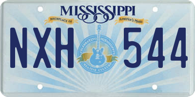 MS license plate NXH544