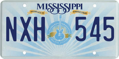 MS license plate NXH545