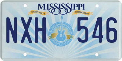 MS license plate NXH546
