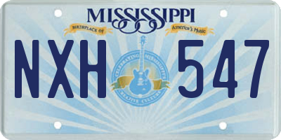 MS license plate NXH547