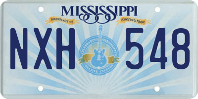 MS license plate NXH548