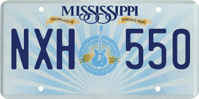 MS license plate NXH550