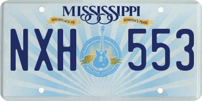 MS license plate NXH553