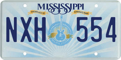 MS license plate NXH554