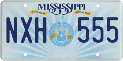MS license plate NXH555