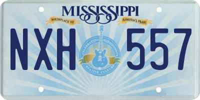 MS license plate NXH557