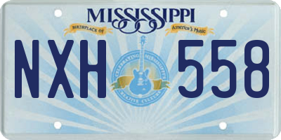 MS license plate NXH558