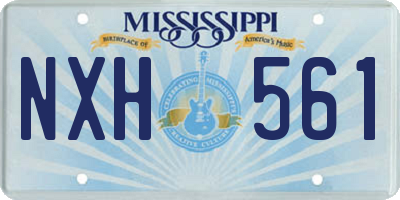 MS license plate NXH561