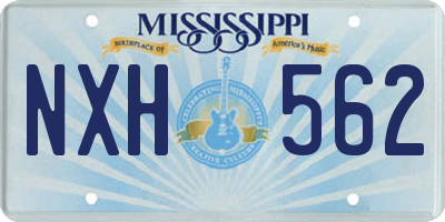 MS license plate NXH562