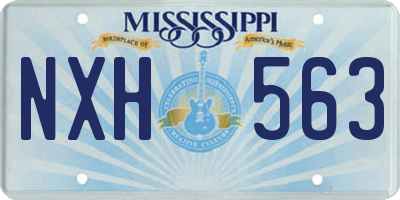 MS license plate NXH563