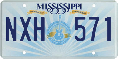 MS license plate NXH571