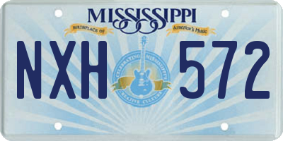 MS license plate NXH572