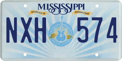 MS license plate NXH574