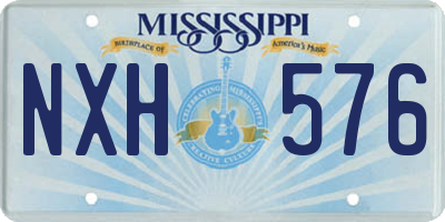 MS license plate NXH576