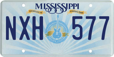MS license plate NXH577