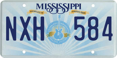 MS license plate NXH584