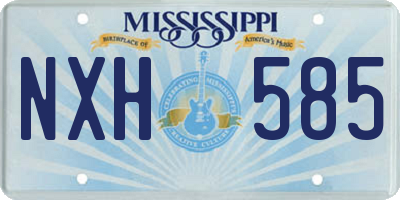 MS license plate NXH585