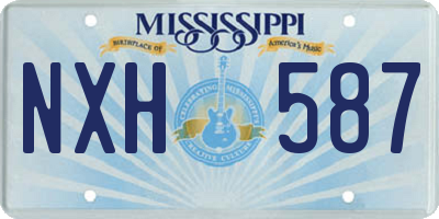 MS license plate NXH587