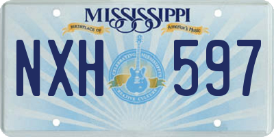 MS license plate NXH597