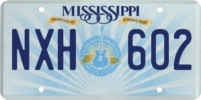 MS license plate NXH602