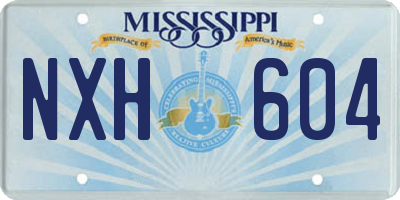 MS license plate NXH604