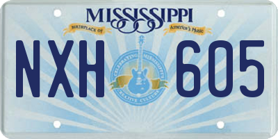 MS license plate NXH605