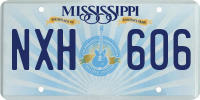 MS license plate NXH606