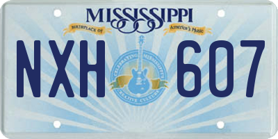 MS license plate NXH607