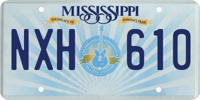 MS license plate NXH610
