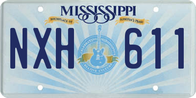 MS license plate NXH611