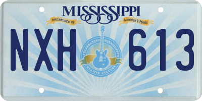 MS license plate NXH613