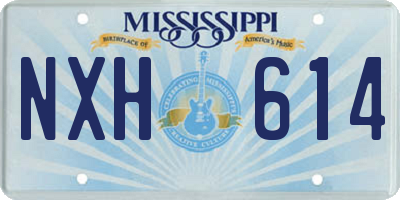 MS license plate NXH614