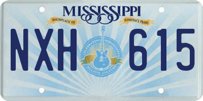 MS license plate NXH615
